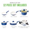 GreenLife Soft Grip Healthy Ceramic Nonstick 12 Piece Cookware Pots