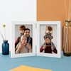 Tinkeps Double Photo Frame 6x4, Hinged Folding Picture Frames 4x6