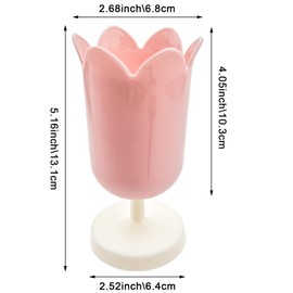 Capiant 2 PACK Plastic Tulip Pen Holder, Cute Pen Holder for Desk, Makeup Brush Holder, Office Stationery Supplies, Home Decor, Desk Supplies Holders and Dispensers