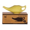 Crackle Pattern Yellow Ceramic Neti Pot for Nasal Cleansing |