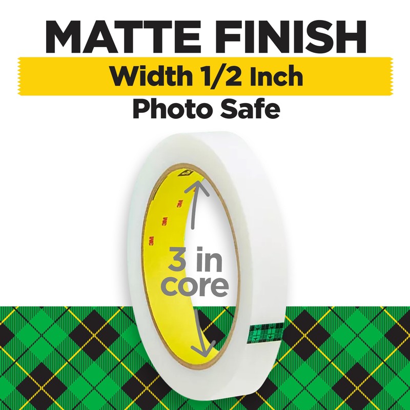 Scotch Magic Tape, Invisible, 2 Rolls