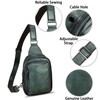 Genuine Leather Small Sling Bag Fanny Pack Multifunction Travel Pouch