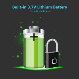 KERUI Waterproof Smart Fingerprint Door Lock Keyless Padlock Security USB Rechargeable