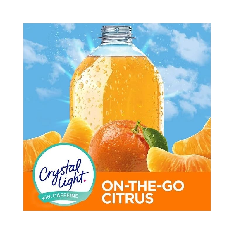 Crystal Light On The Go Splash, Citrus with Caffeine, 0.9-Ounce