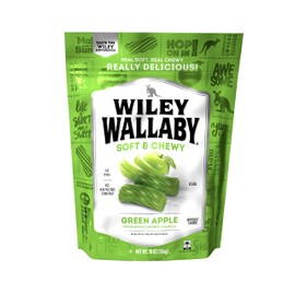 WILEY WALLABY Wiley Wallaby Licorice 10 Ounce Classic Gourmet Soft & Chewy Australian Green Apple Licorice Candy Twists, 1 Pack