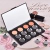 Allwon Empty Magnetic Eyeshadow Makeup Palette with 12 Pieces 26