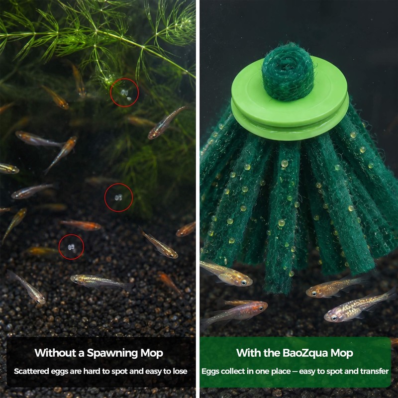BaoZqua Medaka Spawning Mop Kit, 10 Floating Egg Collectors with