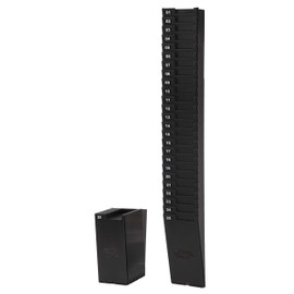 Lathem Time Card Rack Expandable System, 25 Pockets, Durable Construction with Mounting Hardware, Holds up to 9 Inch Cards, Black (25-9EX)