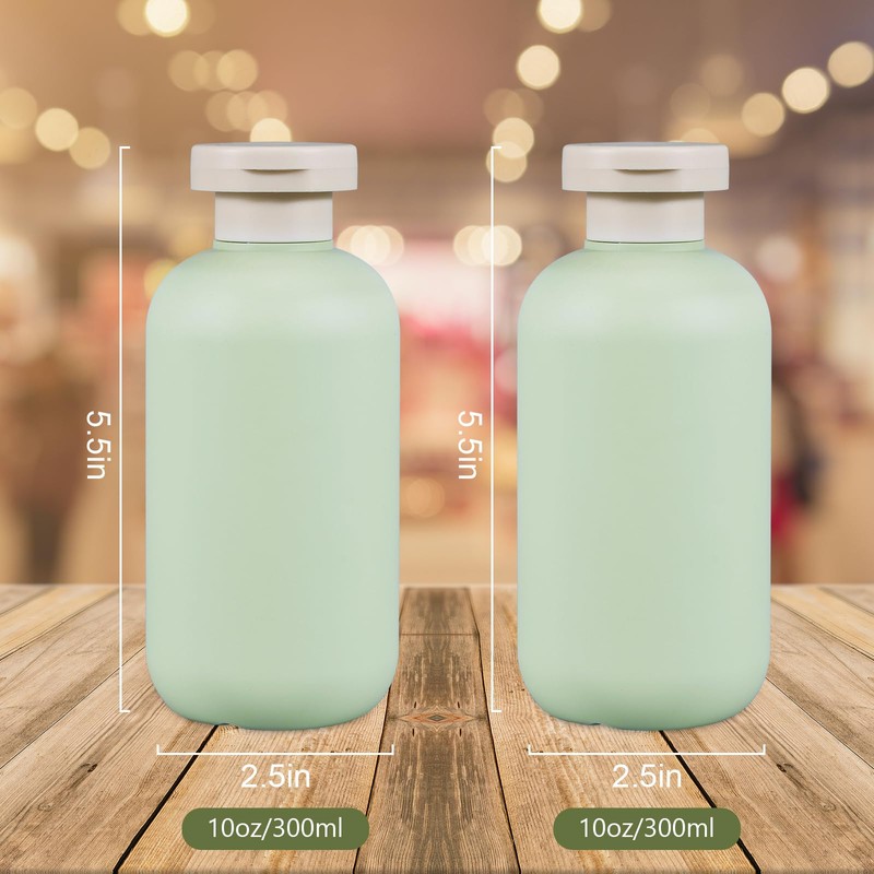 UMETASS - Botellas exprimidas de 10 onzas con tapa abatible,
