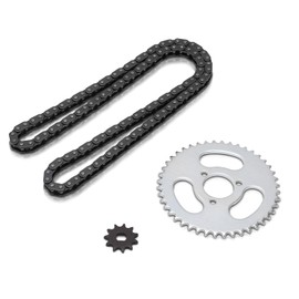 Chain Sprocket Kit, T8F Front and Rear Sprocket Chain Replacement High Power Steel T8F Gear Chain Set for Modified Karts ATVs and Mini Motorcycles
