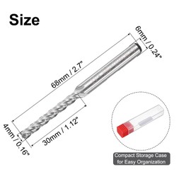 sourcing map 4pcs HSS-AL 4mm Cutting Dia 6mm Shank 4 Flutes End Mill Milling Cutter Router Bits Upcut Spiral Milling Cutter Tool for Wood PVC MDF Engraving