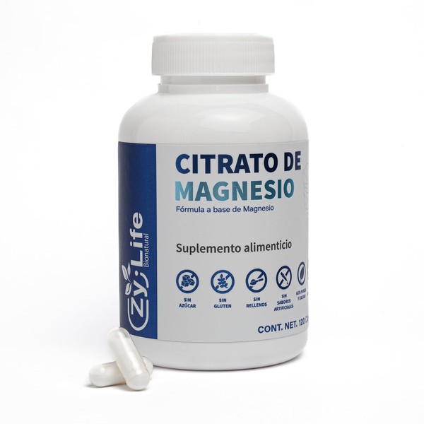Citrato de Magnesio 120 Cápsulas