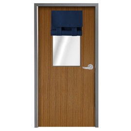 WdFour Side Door Curtains for Door Window, Room Darkening Solid Color Door Window Covering for Glass Door, Front Door Sidelight Curtain Tie up Shade 12W x 30L Inches, 1 Panel, Navy blue.