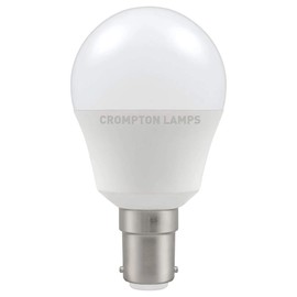 Crompton LED 45mm Round Thermal Plastic 5.5W B15d Very Warm White Opal
