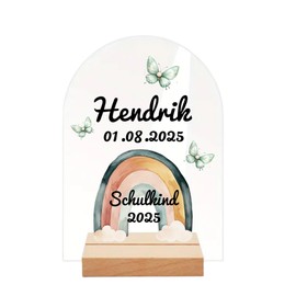 Personalisierte RUB ONs Sticker Schulkind 2025, Einschulung, erster Schultag, Dekoration, Tischaufsteller mit Namen, Tischdeko, randlose Rubons Sticker, Rubon Aufkleber (Bogen A4)