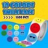 1500Pcs Smiley Face Stickers for Kids Sticker Rolls 10 Styles