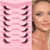 7P-CZ-A02 Clear Band Half Eyelashes, Cat Eye, 15 mm Short