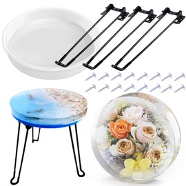 Attuslla Round Ocean Resin Mold for Stool and Table - Epoxy Resin Casting Silicone Mold for DIY Art Home Decorations and Desk Making