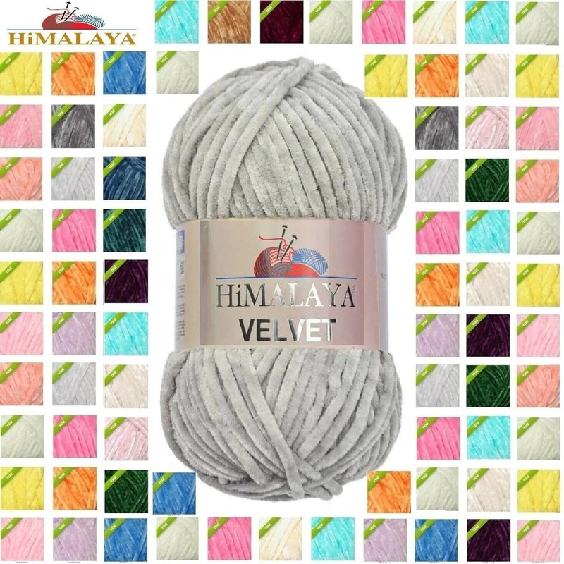 Himalaya Velvet Chenille Yarn, 1 Ball, 100 g, 120 m,