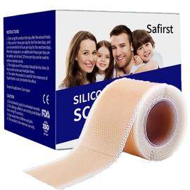 Silicone Scar Tape 1.6"x59" Roll-1.5M Painless Scars Removal Treatment Resuable Scar Sheets Tummy Tuck Strip for Surgical Incision,Keloid,C-Section,Burn