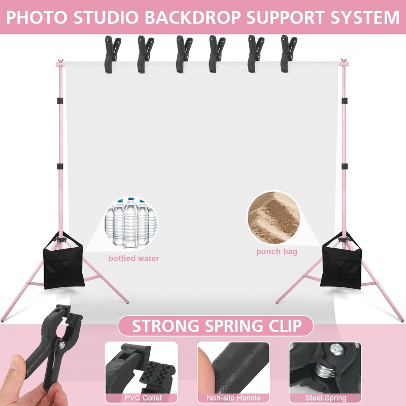 LDGHO Backdrop Stand 10x7ft(WxH) Photo Studio Adjustable Background Stand Support