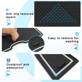 CDEFG Car Interior / Door Slot / Cup Holder / Arm Box Non-Slip Anti-Dust Storage Pads, White