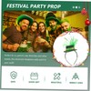 Minkissy Festival Headband Irish Green Shamrock Hat Hair Accessory for