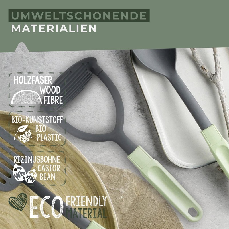 Fackelmann Ecolution Potato Masher - Wood Fibre and Organic Plastic