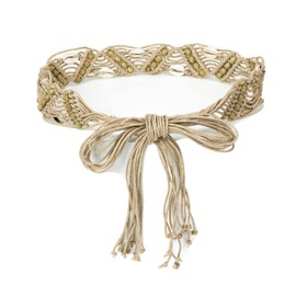 ILuvatar Women Woven Tassel Belt Braided waistband Boho Girls wide Waist Rope Knitted waist Belts For Dress Waistbands Accessories