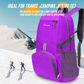 Dveda - Mochila ligera plegable de 35 l, impermeable, duradera, mochila de viaje