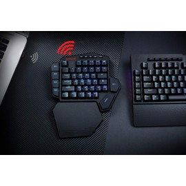 Redragon K585 DITI Wireless One-Handed Mechanical Keyboard, 42 Keys 2.4Ghz RGB 40% Gaming Keypad with 7 Onboard Macro Keys, Detachable Wrist Support, 3000 mAh Battery