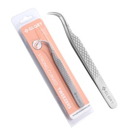 Precision Strong Curved Eyelash Tweezers For Individual Classic and Volume Eyelash Extensions