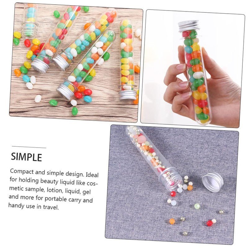 GLEAVI 18pcs Tube Bottles Cylindrical Storage Containers for Crafts Samples