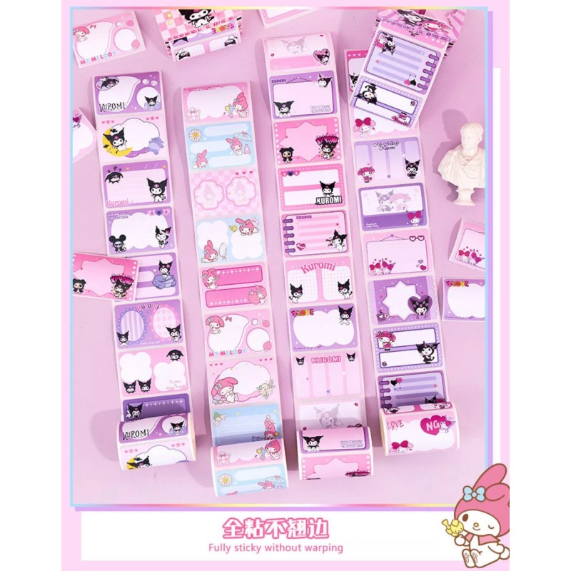 Sanrio Kuromi/My Melody Pull Out Sticky Writing Notes/Tearable Note 100pcs