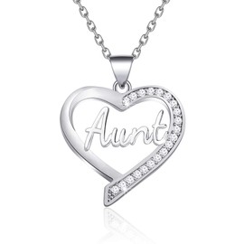 BNQL Future Aunt Necklace New Aunt Gifts First Time Aunt Announcement Gifts for New Auntie to be Gifts Necklace (aunt necklace sliver aunt card)