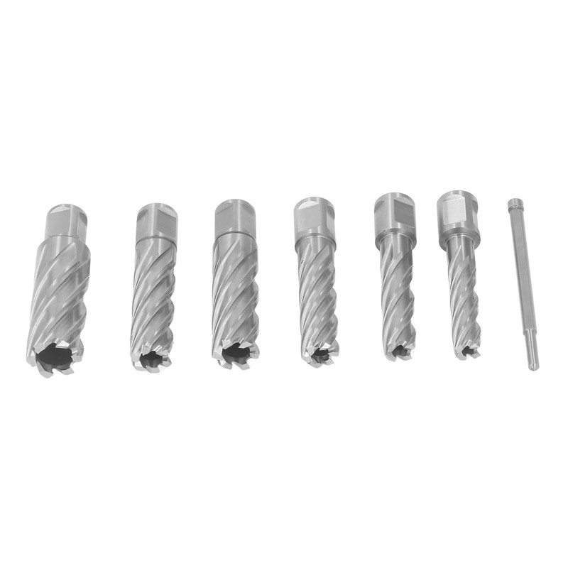 7Pcs Annular Cutter 3 Flute Mag Drill Bit Carbide Steel