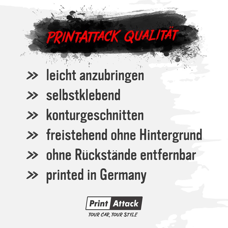 PrintAttack P042 | Emblem N-Performance Seitenschweller 2er-Set Aufkleber Folie |
