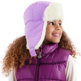 Rjm Girls Purple Trapper Hat + Fur Showerproof 1-3 GL076
