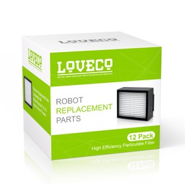 LOVECO Pack of 12 Filters Compatible with iRobot Roomba E I & J Series, Replacement HEPA Filter for E5 E6 i1 i2 i3 i4 i5 i6 i7 i8 j5 j6 j7 j8 j9 and Plus Version, Combo i5+ j5+ (Not for Combo j7+/j9+)