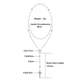 KOMI Virgin Mary Catholic Rosary Necklace with Velvet Bag 6mm White Glass Pearl Rosary Beads for Women First Communion Gifts