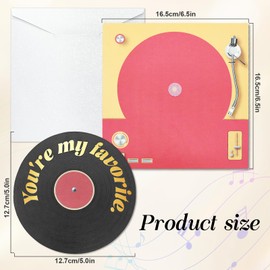 Teyomi Anniversary Card for Wife, Husband, Valentine's Day Card for Men, Women, Funny Birthday Card for Mother,Father,Mom,Dad, Gifts for Boyfriend or Girlfriend, For the Record Love Card, Blank Inside