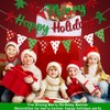 Pre-Strung Be Merry Christmas Decorations Banner Happy Holidays Party Red
