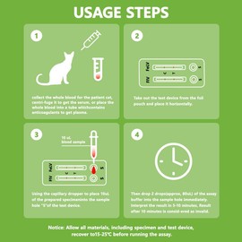 5 Pcs (FIV+FeLV) Feline Immunodeficiency & Leukemia  Rapid Combo Test Kits for Cats Health