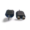 SolutionCables 3.5mm Stereo Jack Male to 2 RCA Female Adapter - Black