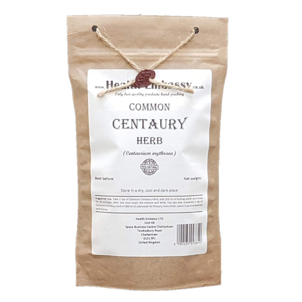 Common Centaury Herb (Centaurium Erythraea - Centaurii Herba) Health Embassy - 100% Natural (100g)