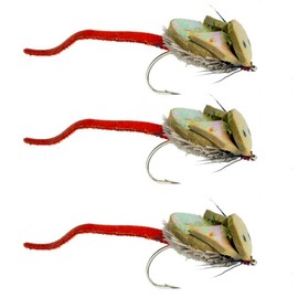 Fly Fishing Flies by Colorado Fly Supply - Loco Mouse - Hand Tied Flies - Fly Fishing Gifts - 3-Pack of Fly Fishing Lures - Mouse and Mice Fishing Lures - Mouse Fly Pattern for Fly Fishing