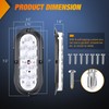 Nilight 6Inch Oval White LED Trailer Tail Light 4PCS 10