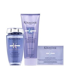 Kerastase Blond Absolu Kit Shampoo Conditioner and Mask for Blonde Hair