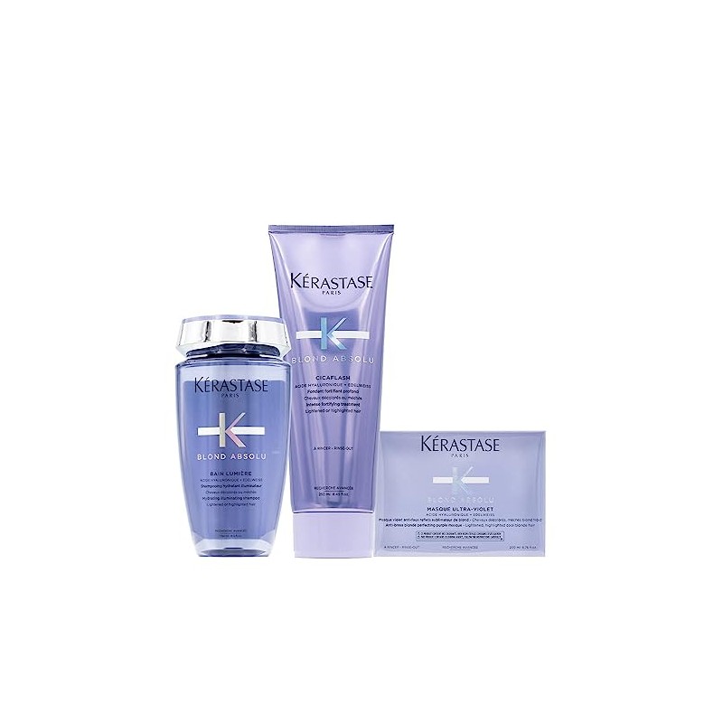 Kerastase Blond Absolu Kit Shampoo Conditioner and Mask for Blonde