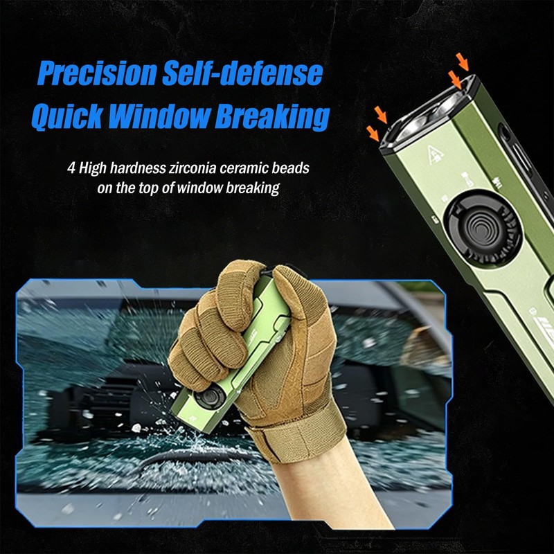 JETBeam E26 Flat Tactical Flashlight 2000 LM with White Green
